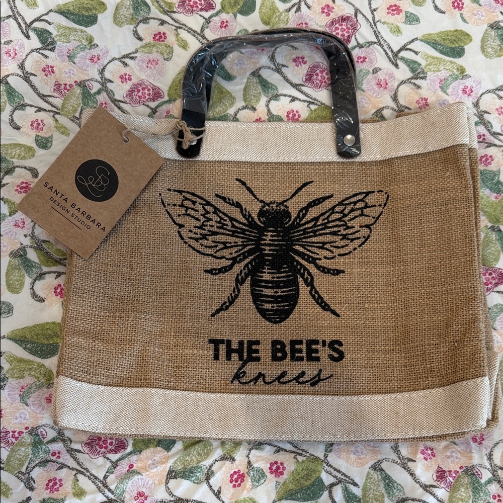 Santa Barbara Design Studio Tan and Black Tote Bag